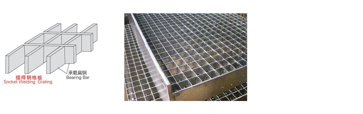 Insert welded steel grid plate