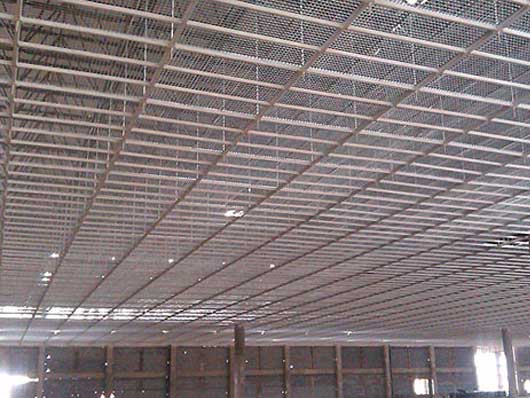 Grille ceiling of cigarette factory
